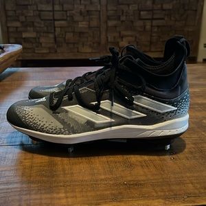 Adidas Adizero Afterburner NWV Metal Baseball Cleats 11.5 new black and gray